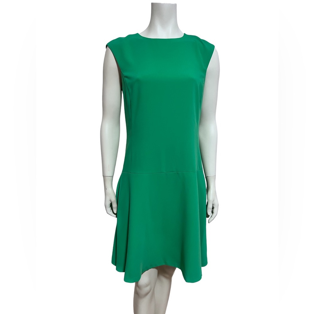 RALPH LAUREN Drop Waist Emerald Green Midi Dress Size 6